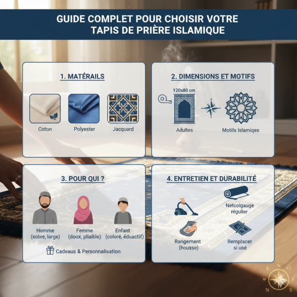 Guide Complet pour Choisir Votre Tapis de Prière Islamique Choisir Votre Tapis de Prière Islamique - Guide Complet
