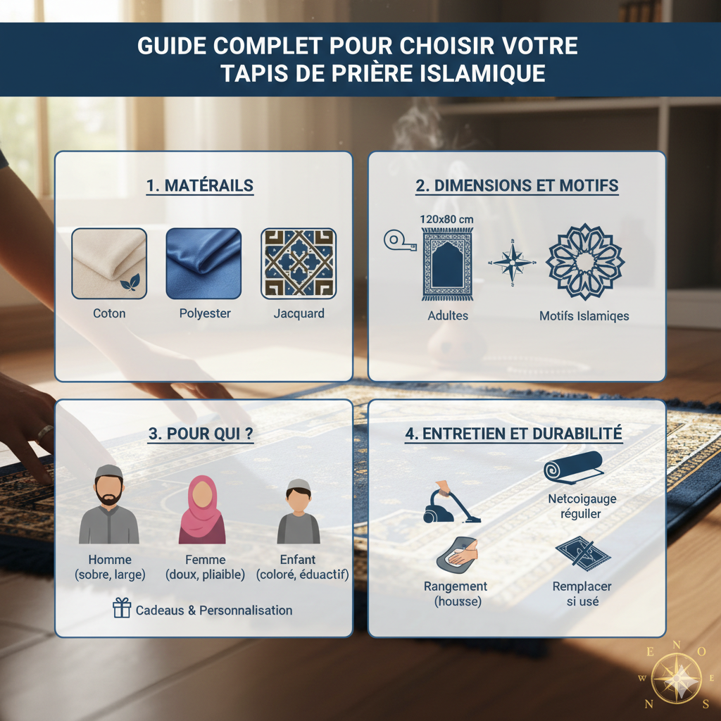 Choisir Votre Tapis de Prière Islamique - Guide Complet