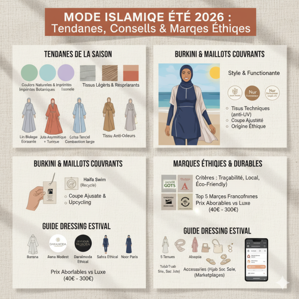 Mode islamique été 2026 : tendances, conseils et marques éthiques Mode islamique été 2026 : tendances, conseils et marques éthiques