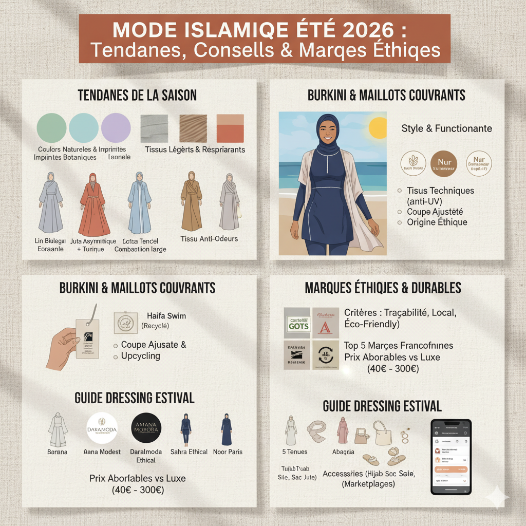 Mode islamique été 2026 : tendances, conseils et marques éthiques