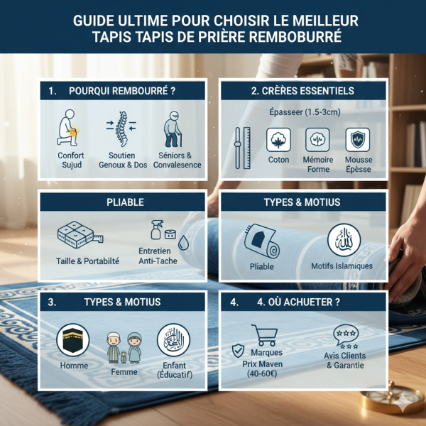 Guide ultime pour choisir le meilleur tapis de prière rembourré Guide ultime pour choisir le meilleur tapis de prière rembourré